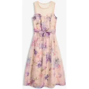 bonprix Midikleid aus zartem Tüllrosa 48Damen
