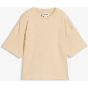 bonprix Boxy-Shirt aus schwerer Bio-Baumwollebeige 52Damen