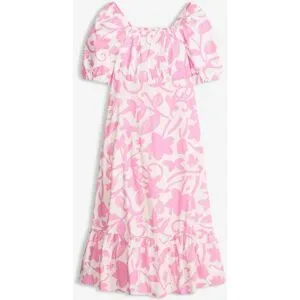 bonprix Midikleid aus reiner Bio-Baumwolleweiß 44Damen