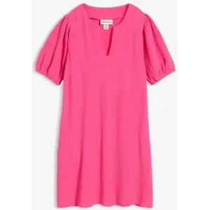 bonprix Kurzes Kleid aus Musselinpink 52Damen