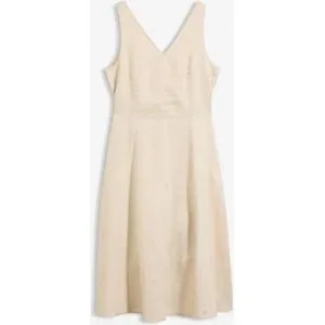 bonprix Midikleid aus reinem Leinenbeige 46Damen