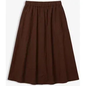 bonprix Midirock aus Leinen-Mixbraun 48Damen