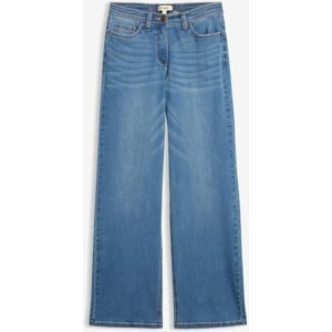 bonprix Wide-Leg-Jeans Mid Waist, Bequembundblau 52Damen