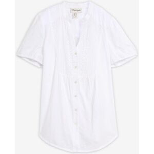 bonprix Bluse mit Lochstickereiweiß 50Damen