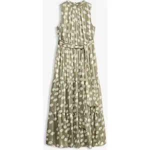 bonprix Chiffonkleid mit Glitzergrün 52Damen