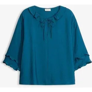 bonprix Boheme Bluse aus feinem Viskose-Mixpetrol 42Damen
