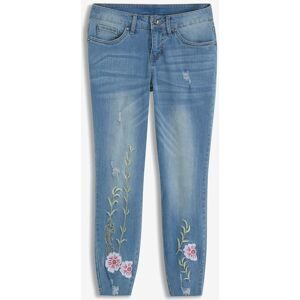 bonprix Skinny-Jeans Low Waist, croppedblau 52Damen