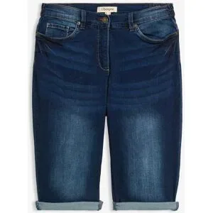 bonprix Jeans Bermuda Mid Waist, Bequembundblau 50Damen