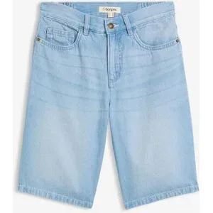 bonprix Leichte Jeans-Bermuda Mid Waist, Bequembundblau 54Damen