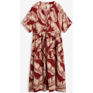 bonprix Midi-Kaftan-Kleid aus fließender Viskoserot 52Damen