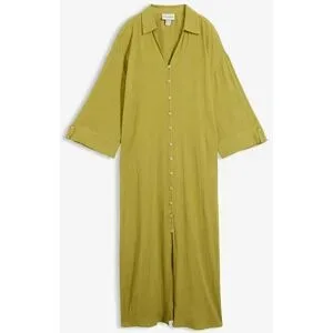 bonprix Kaftan-Kleid aus fließender Viskosegrün 42Damen