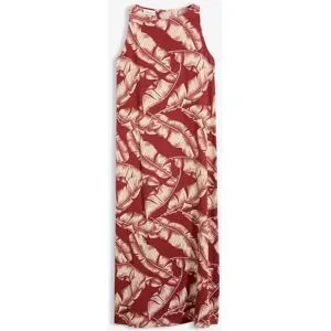 bonprix Weites Kleid mit All-Over-Print aus Viskose-Mixrot 46Damen