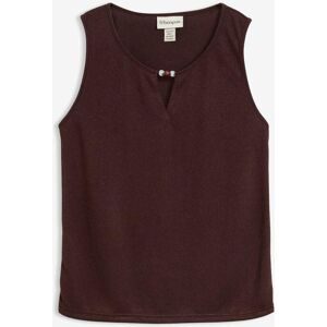 bonprix Stricktop mit Perlendetailbraun 48Damen