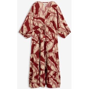 bonprix Kaftan-Kleid aus fließender Viskoserot 42Damen