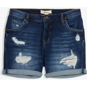 bonprix Jeansshorts Mid Waist mit Destroy- Effektenblau 36Damen