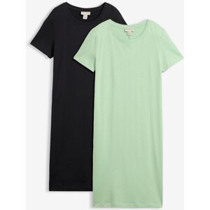 bonprix Jerseykleid aus reiner Baumwolle (2er Pack)grün 40Damen