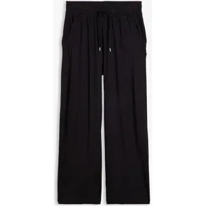 bonprix Jersey- Hose aus fließendem Viskose-Mixschwarz 48Damen