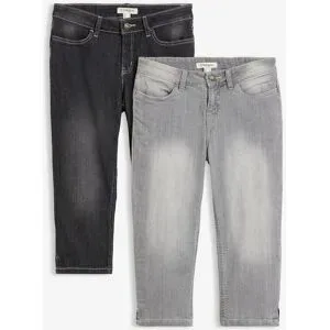 bonprix Capri-Jeans, 2er-Packgrau 50Damen