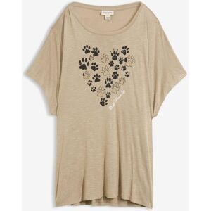bonprix T-Shirt Oversize-Passform, Kurzarm, mit dekorativem Druck, aus Viskose