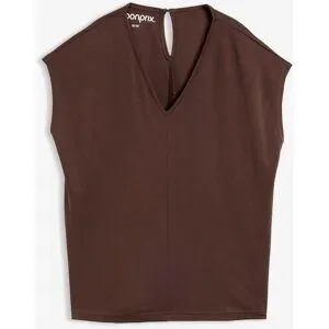 bonprix Shirt aus Viskose Piquébraun 36Damen