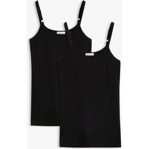 bonprix Shirttop Packung, 2 Slim fit, ohne Ärmel, langer Schnitt, aus Baumwolle mit Elasthan