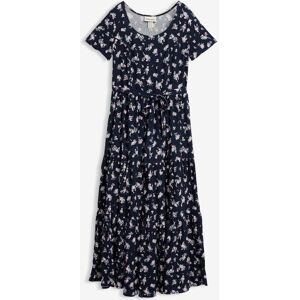 bonprix Maxikleid aus reiner Baumwolle, Loose Fit, Kurzarm-Design, mit Allover-Muster