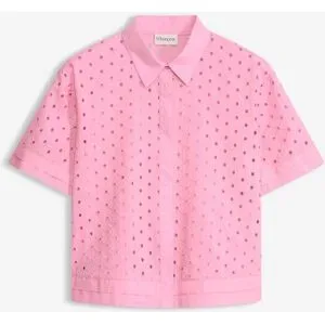 bonprix Bluse mit Lochstickereirosa 50Damen