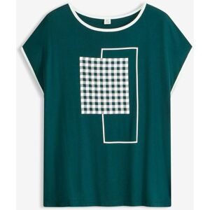bonprix Shirt mit Kontrast Pipinggrün 40Damen