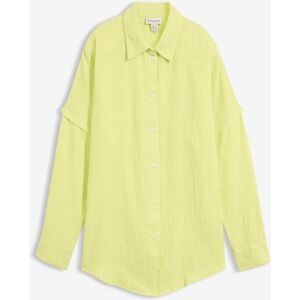 bonprix Oversize-Hemd aus luftigem Musselingelb 42Damen