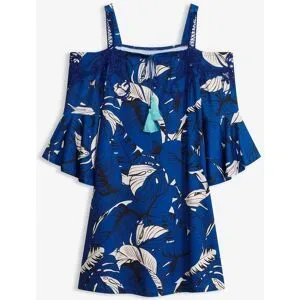 bonprix Ausgestelltes Carmen-Kleidblau 48Damen
