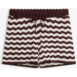 bonprix Strickshorts aus Leinen-Mixweiß 44Damen