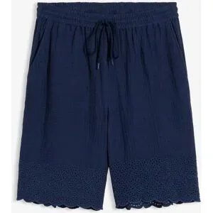 bonprix Bermuda aus luftigem Musselinblau 38Damen