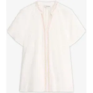 bonprix Viskose-Tunika mit Crinkle-Effektweiß 42Damen