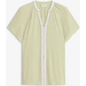 bonprix Viskose-Tunika mit Crinkle-Effektgrün 38Damen