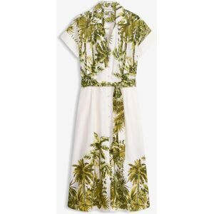 bonprix Hemdblusenkleid mit Bindebandweiß 42Damen