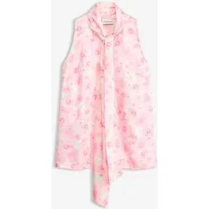 bonprix Schlupfbluse aus glänzendem Satin mit Bindedetailrosa 38Damen