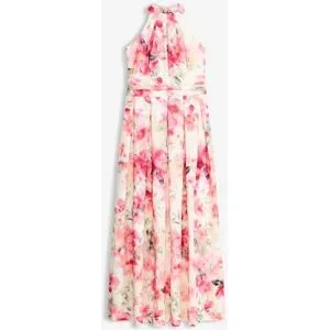 bonprix Neckholder-Kleid aus strukturiertem Crepeweiß 48Damen
