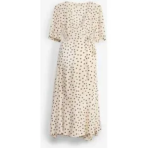 bonprix 2-in-1 Umstands- und Stillkleid aus leichtem Viskose- Crepebeige 50Damen