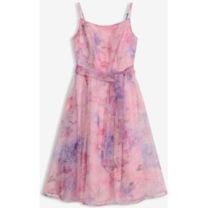 bonprix Midikleid aus zartem Tüll mit Bindebandweiß 36Damen