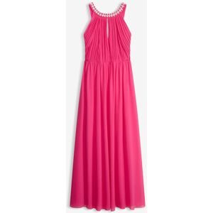 bonprix Maxikleid aus feinem Chiffon mit Drapierungpink 42Damen