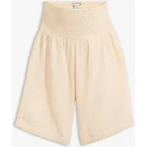 bonprix Umstandsbermuda aus Baumwoll-Musselin für die Schwangerschaft und danachbeige 40Damen