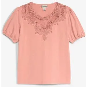 bonprix Shirt aus elastischer Baumwollerosa 44Damen