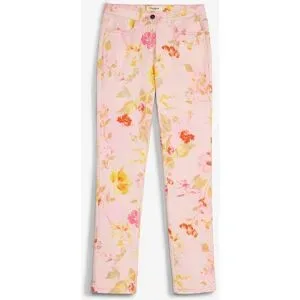 bonprix Stretch-Hose mit Blüten Printrosa 42Damen