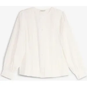 bonprix Bluse aus griffigem Popelineweiß 40Damen