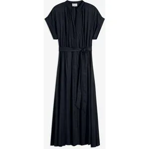 bonprix Hemdblusenkleid aus fließender Viskoseschwarz 44Damen