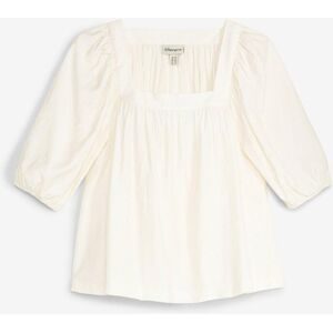 bonprix Bluse aus strukturiertem Crinkleweiß 52Damen