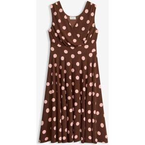 bonprix Shirtkleid mit Punktenbraun 48Damen