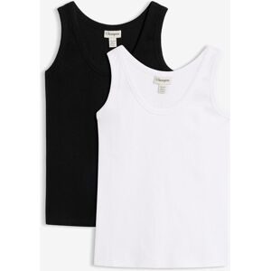 bonprix Ripp-Top mit Bio-Baumwolle (2er Pack)weiß 36Damen