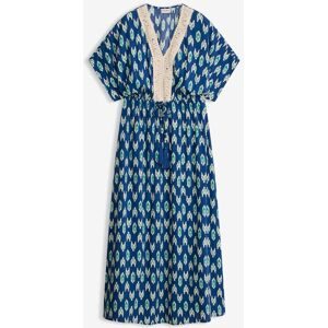 bonprix Maxikleid aus fließender Viskoseblau 38Damen