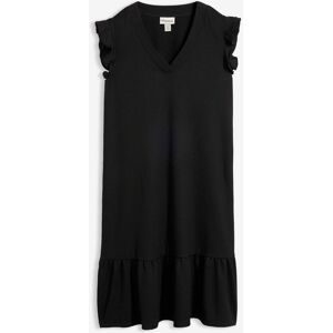 bonprix Jerseykleid mit Volantschwarz 36Damen
